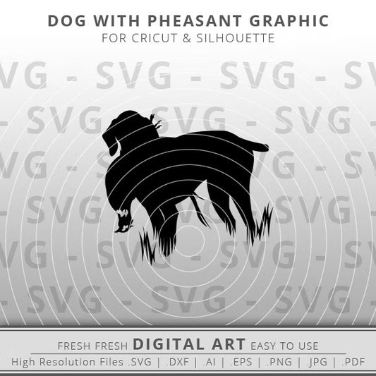 hunting dog with pheasant in its mouth