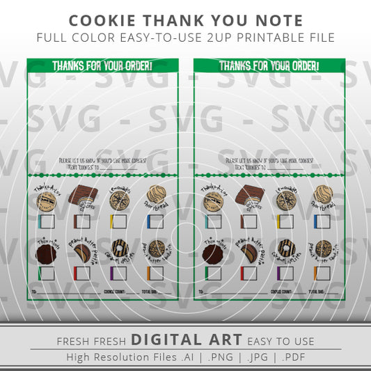 Girl Scout Cookie Delivery Sheet in Color - Girl Scout SVG - Cricut - Silhouette Cameo - Clipart - Digital Download