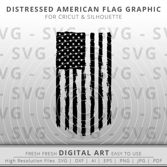 American Flag SVG - Distressed American Flag SVG Image - Patriotic SVG - Cricut - Silhouette Cameo - Clipart - Digital Download