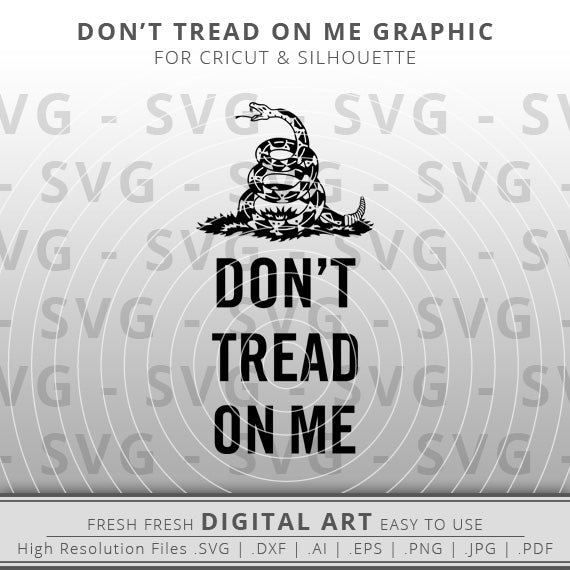 Gadsden Flag Rattlesnake SVG - Rattlesnake SVG Image - Don't Tread on Me SVG - Cricut - Silhouette Cameo - Clipart - Digital Download