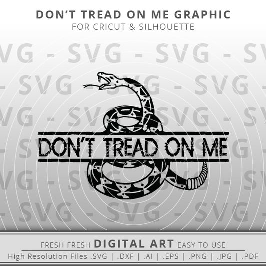 Gadsden Flag Rattlesnake SVG - Rattlesnake SVG Image - Don't Tread on Me SVG - Cricut - Silhouette Cameo - Clipart - Digital Download