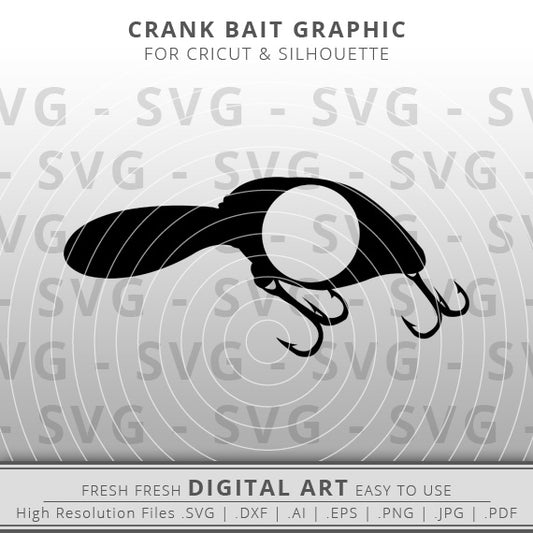 crankbait svg fishing outline
