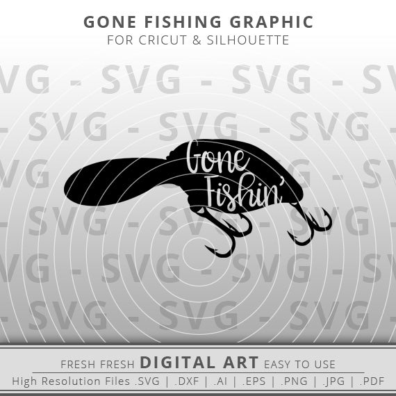 gone fishing bait svg fish outline