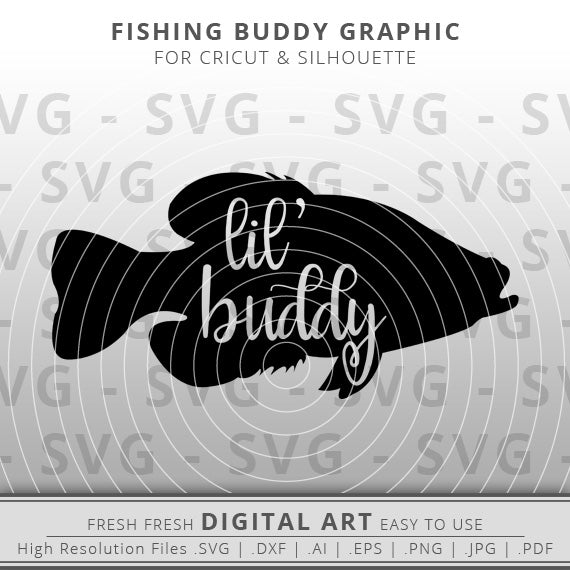 lil buddy crappie svg fish outline