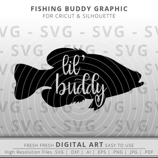 lil buddy crappie svg fish outline