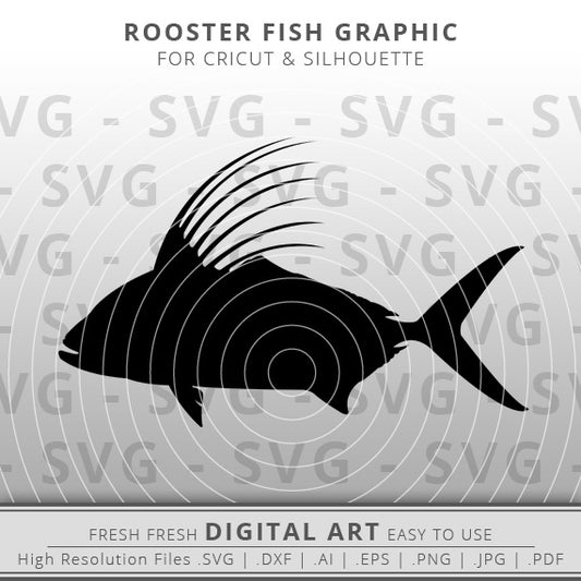 rooster fish svg fish outline