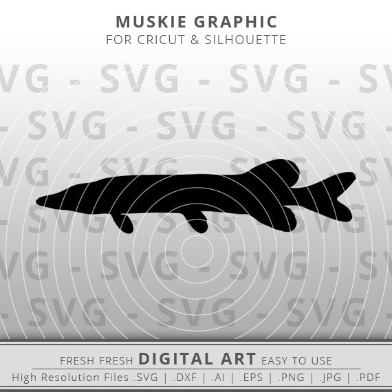 muskie svg fish outline