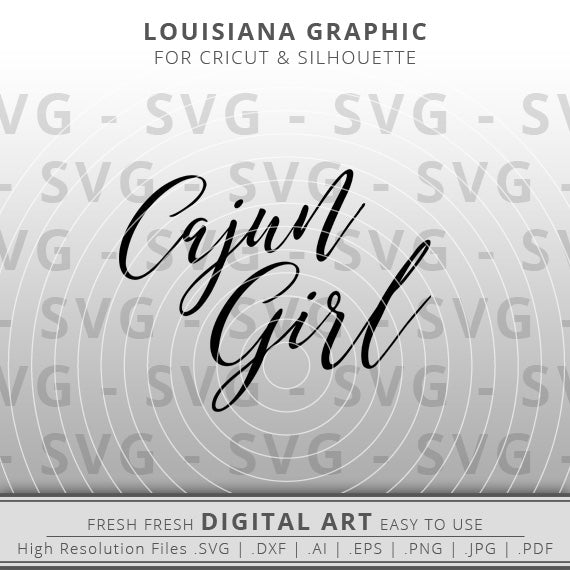 Cajun Gril written in script font