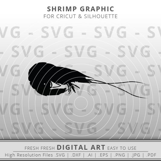 Shrimp svg image outline silhouette