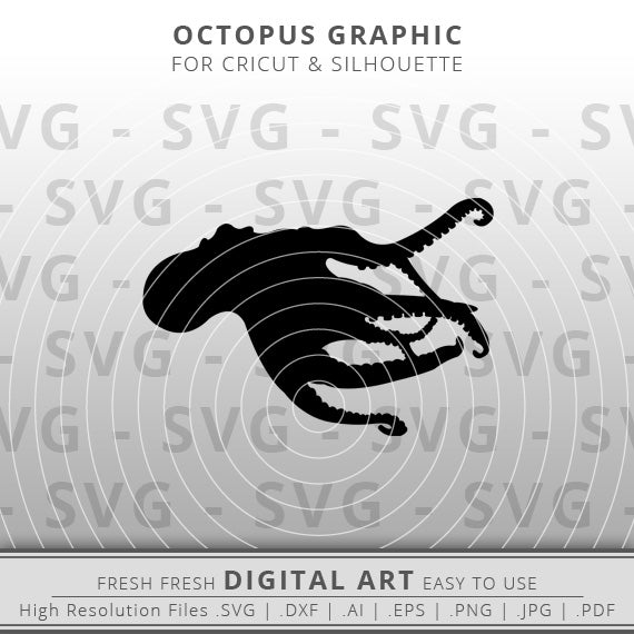 octopus svg image outline silhouette
