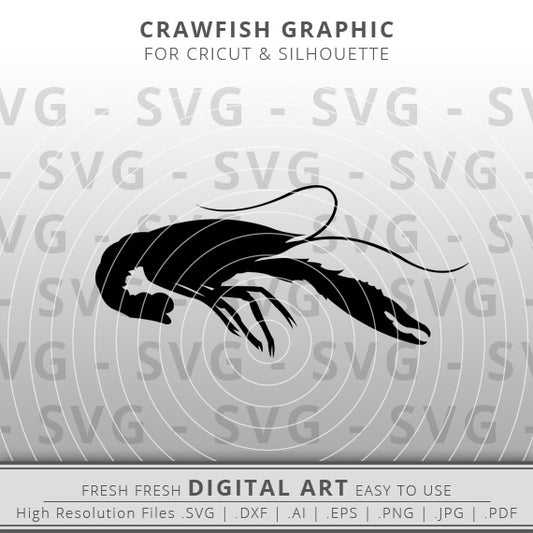 crawfish svg image side profile outline silhouette