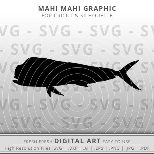 mahi mahi svg image outline silhouette