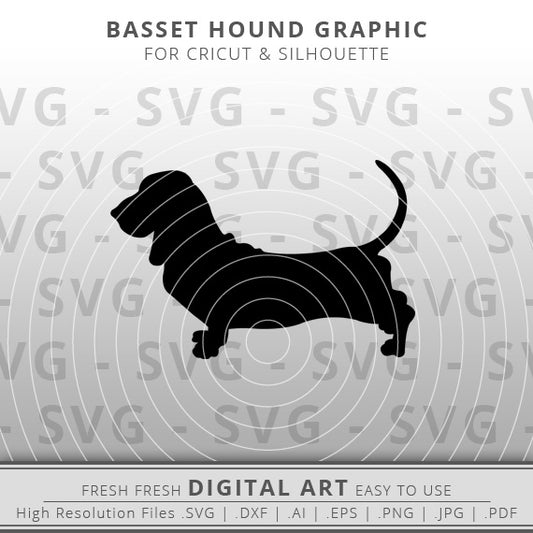 Outline of basset hound silhouette