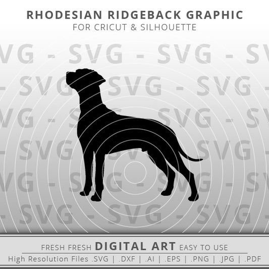 Rhoedisian Ridgeback Dog Silhouette