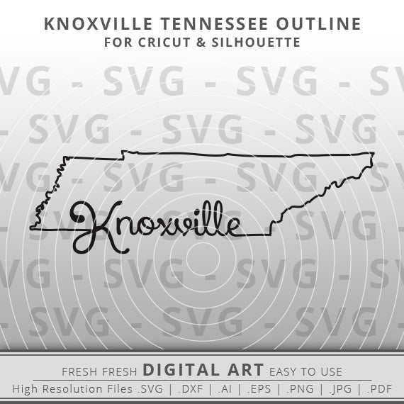 Outline of the state of Tennessee with the word Nashville incorporated into the line.