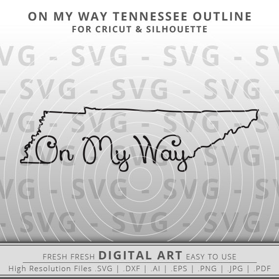 Outline of the state of Tennessee with the word Nashville incorporated into the line.