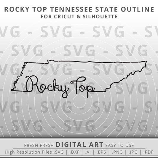 Outline of the state of Tennessee with the word Nashville incorporated into the line.