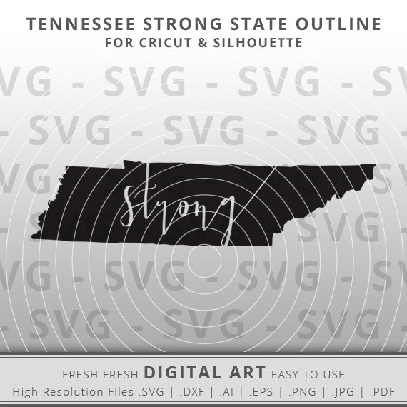 Outline of the state of Tennessee with the word Nashville incorporated into the line.