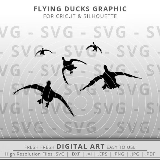 Flying ducks svg image file