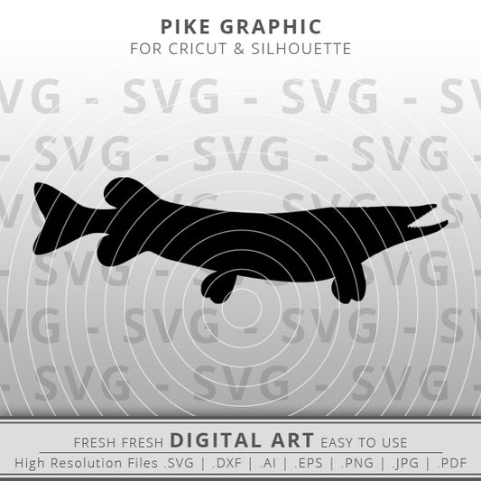 pike svg fish outline